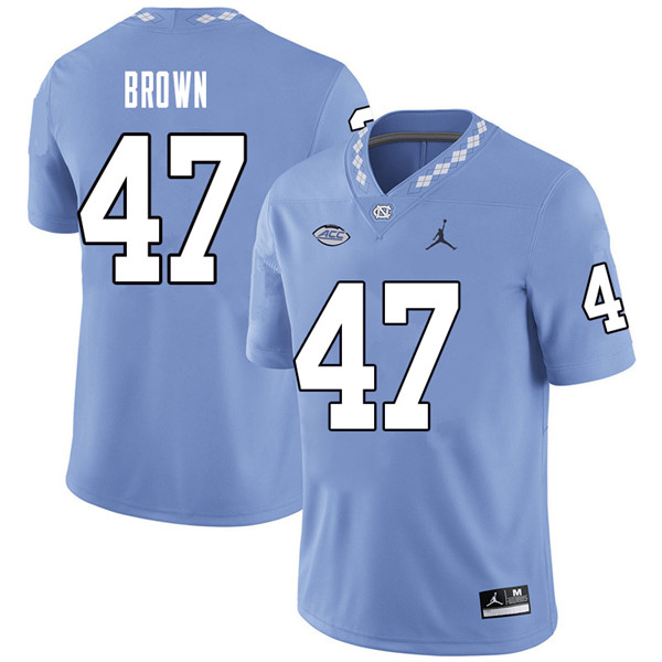 Jordan Brand Men #47 Zach Brown North Carolina Tar Heels College Football Jerseys Sale-Carolina Blue